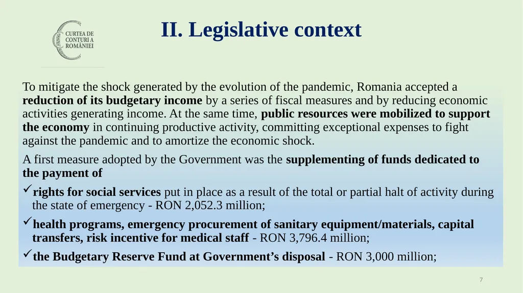Audit of the management of public resources during - slide 7 of 30
