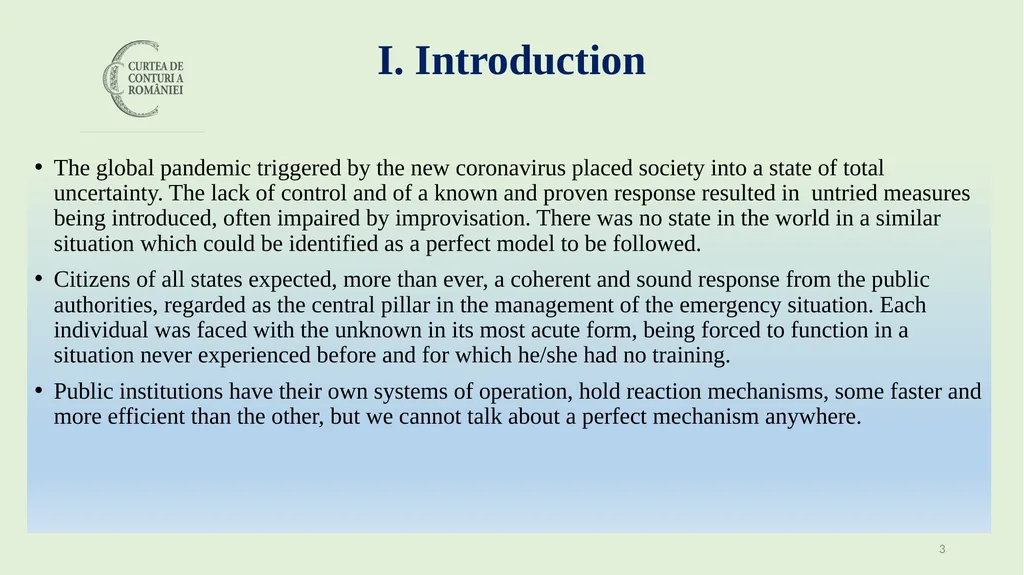 Audit of the management of public resources during - slide 3 of 30