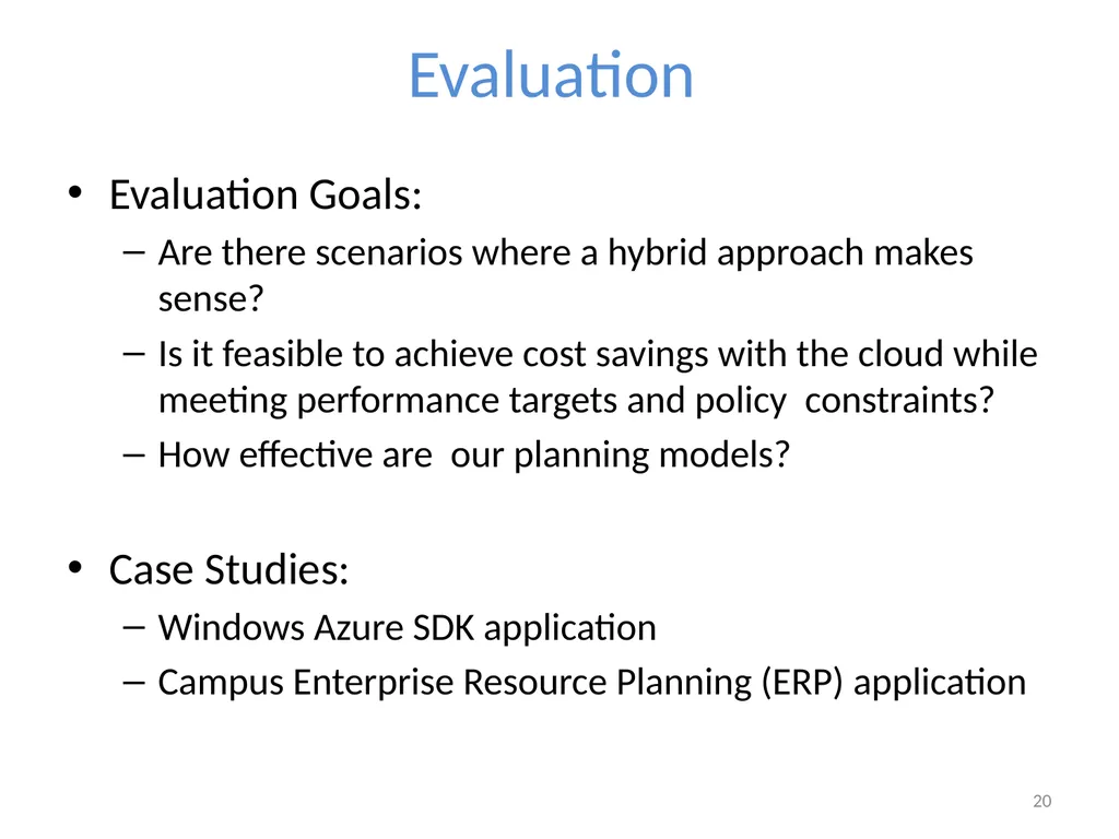 Cloudward Bound: Planning for Beneficial Migration - slide 20 of 29