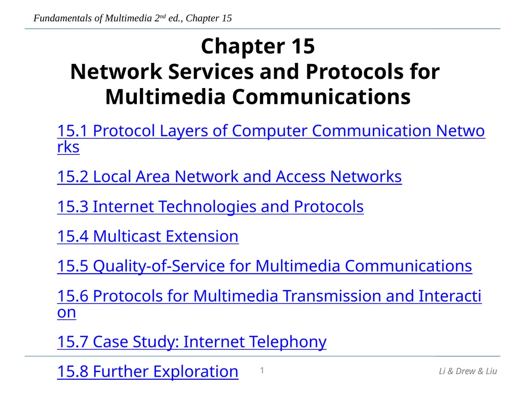 Chapter 15 Network Services and Protocols for
