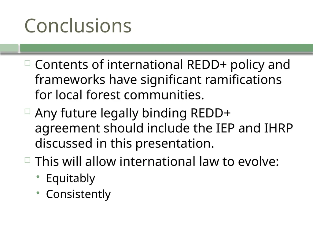 The Legal Nature of Justice in REDD+ Dr Rowena - slide 25 of 27