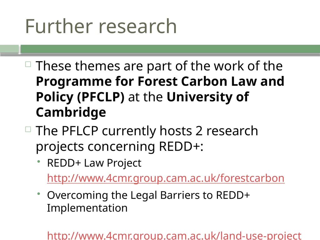 The Legal Nature of Justice in REDD+ Dr Rowena - slide 26 of 27