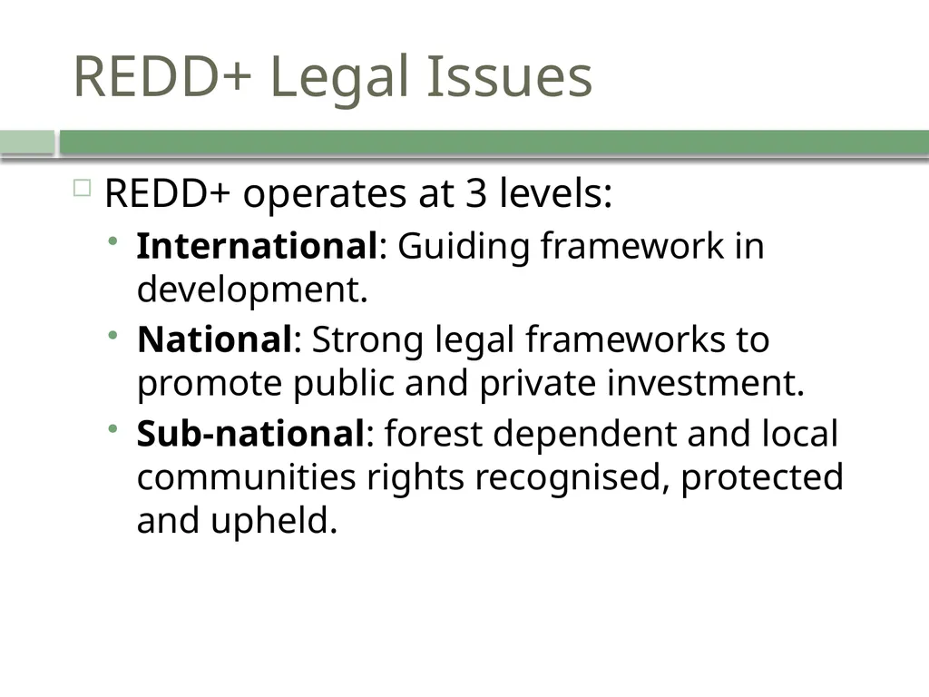 The Legal Nature of Justice in REDD+ Dr Rowena - slide 3 of 27