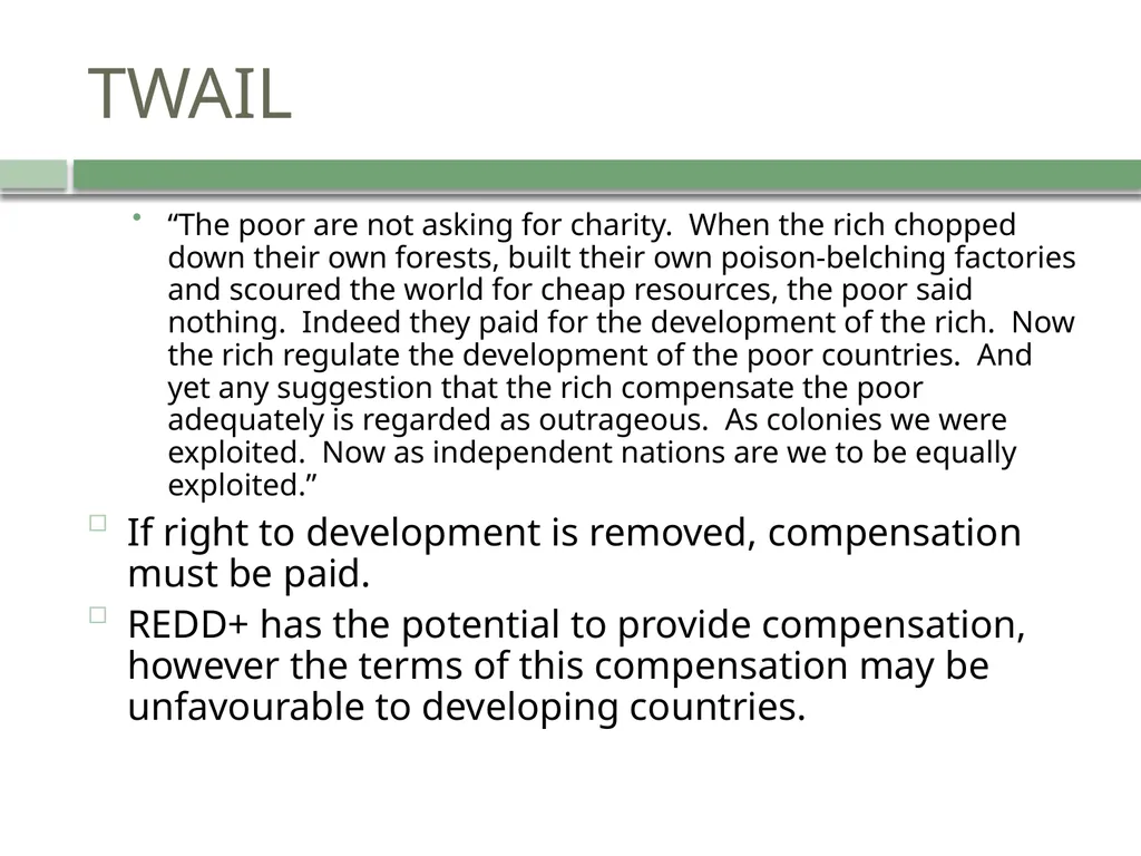 The Legal Nature of Justice in REDD+ Dr Rowena - slide 12 of 27