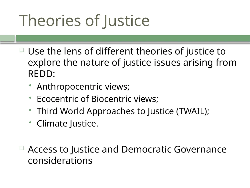 The Legal Nature of Justice in REDD+ Dr Rowena - slide 8 of 27