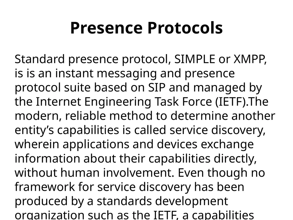 Federation, Presence, Identity and Privacy in the - slide 16 of 30
