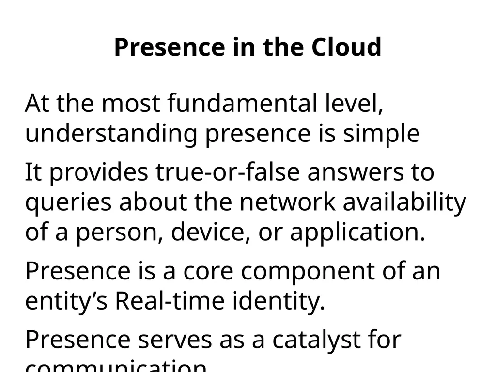 Federation, Presence, Identity and Privacy in the - slide 15 of 30