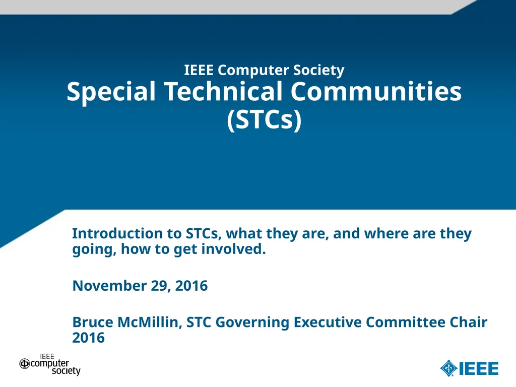 IEEE Computer Society Special Technical - slide 1 of 15