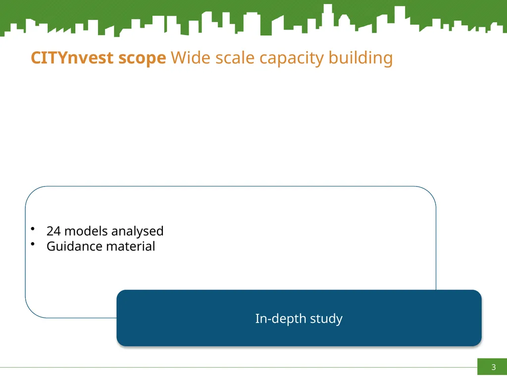 Increasing capacities in Cities for innovating - slide 3 of 20