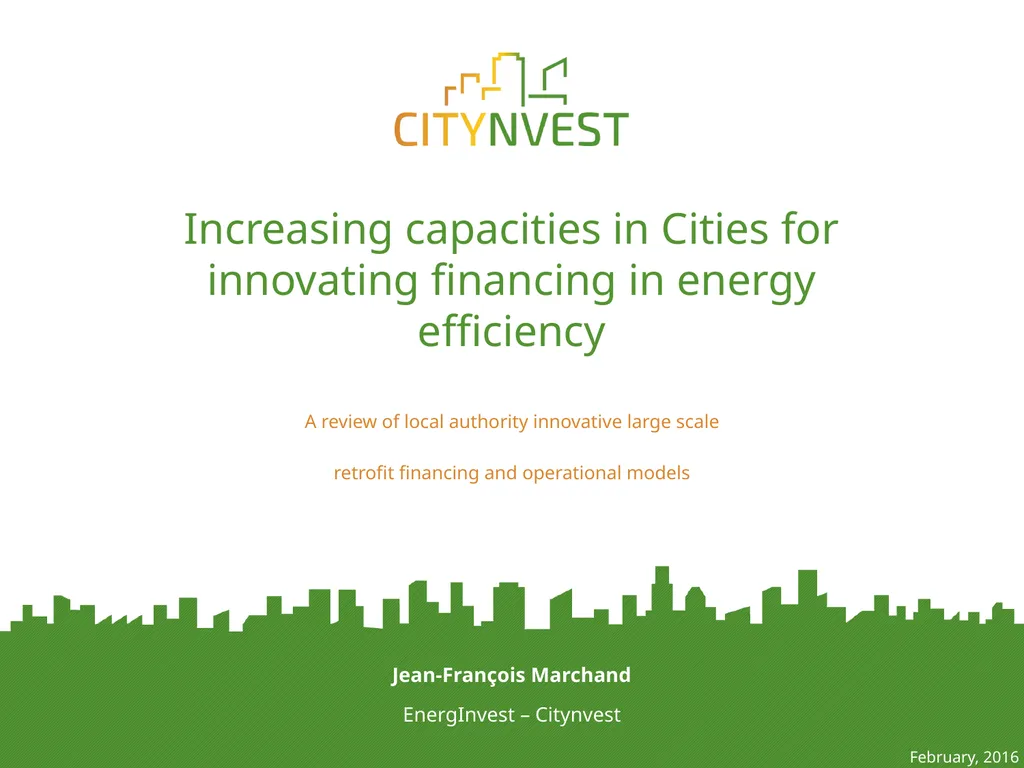 Increasing capacities in Cities for innovating - slide 1 of 20