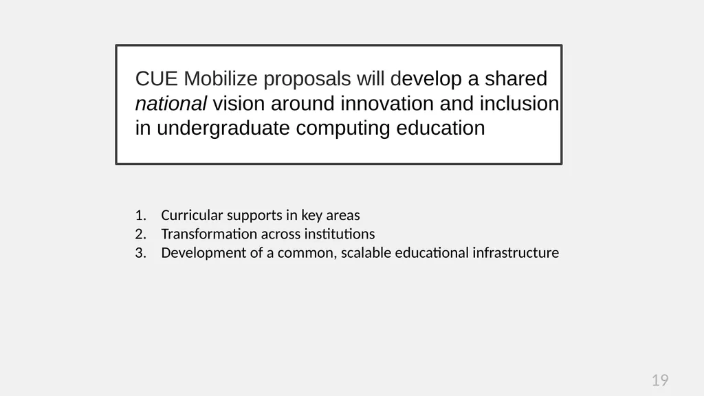 2022 CISE IUSE: Computing in Undergraduate - slide 19 of 21