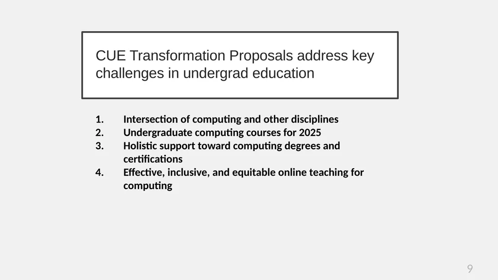 2022 CISE IUSE: Computing in Undergraduate - slide 9 of 21