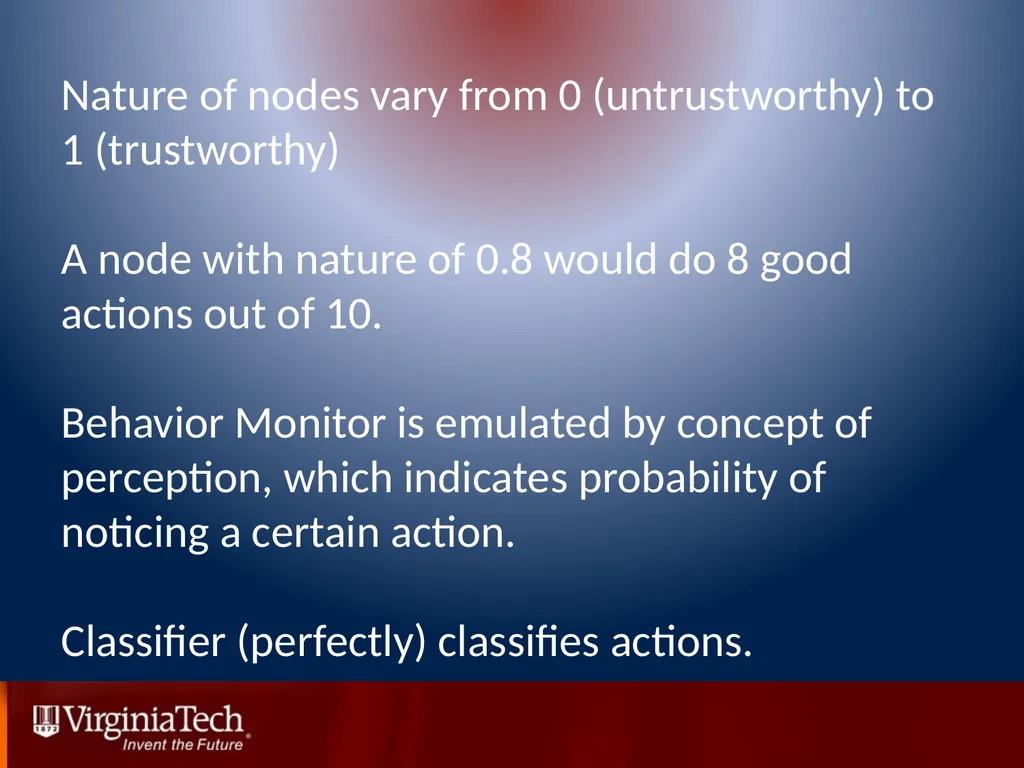 Trust Management in Mobile Ad Hoc Networks Using a - slide 22 of 49