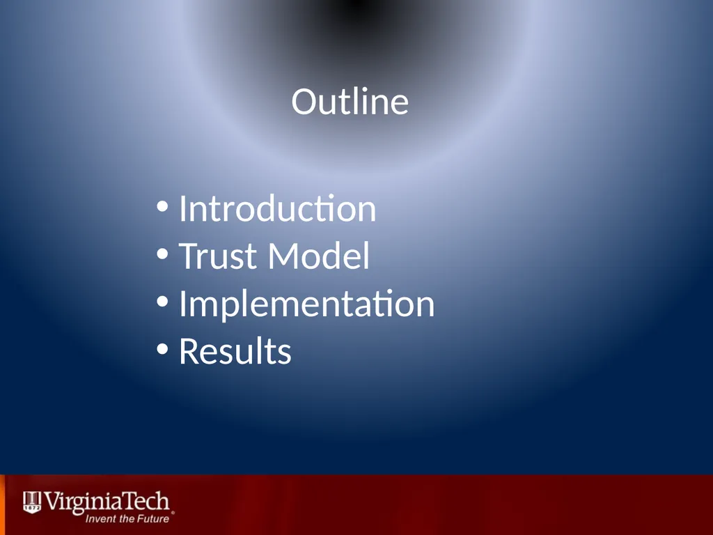 Trust Management in Mobile Ad Hoc Networks Using a - slide 2 of 49