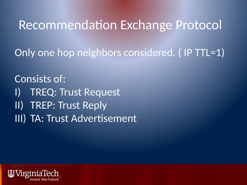 Trust Management in Mobile Ad Hoc Networks Using a - slide 18 of 49