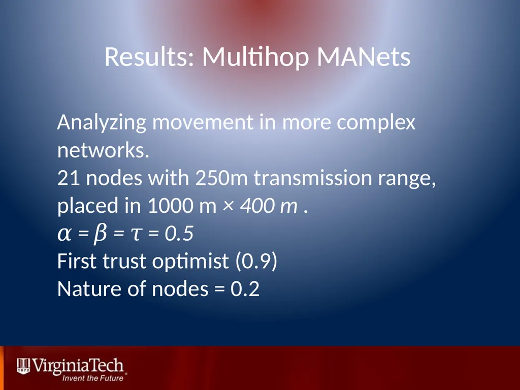 Trust Management in Mobile Ad Hoc Networks Using a - slide 28 of 49