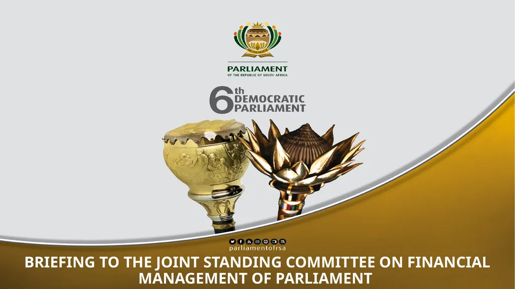 BRIEFING TO THE JOINT STANDING COMMITTEE ON - slide 1 of 27