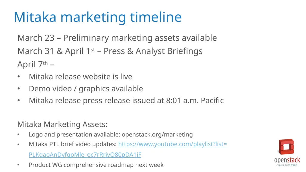 OpenStack Mitaka Preliminary Marketing Assets - slide 12 of 13