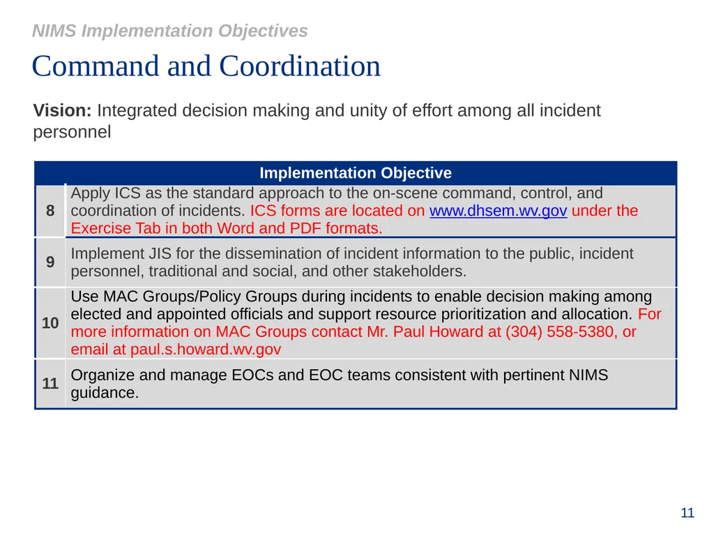 National Incident Management System (NIMS) - slide 11 of 14