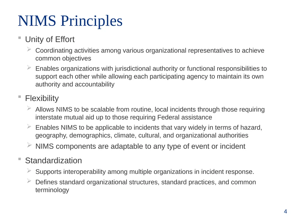 National Incident Management System (NIMS) - slide 4 of 14