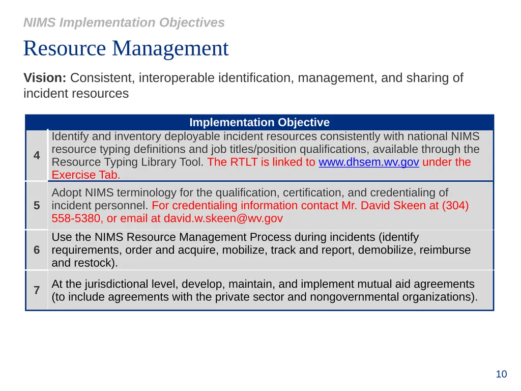 National Incident Management System (NIMS) - slide 10 of 14