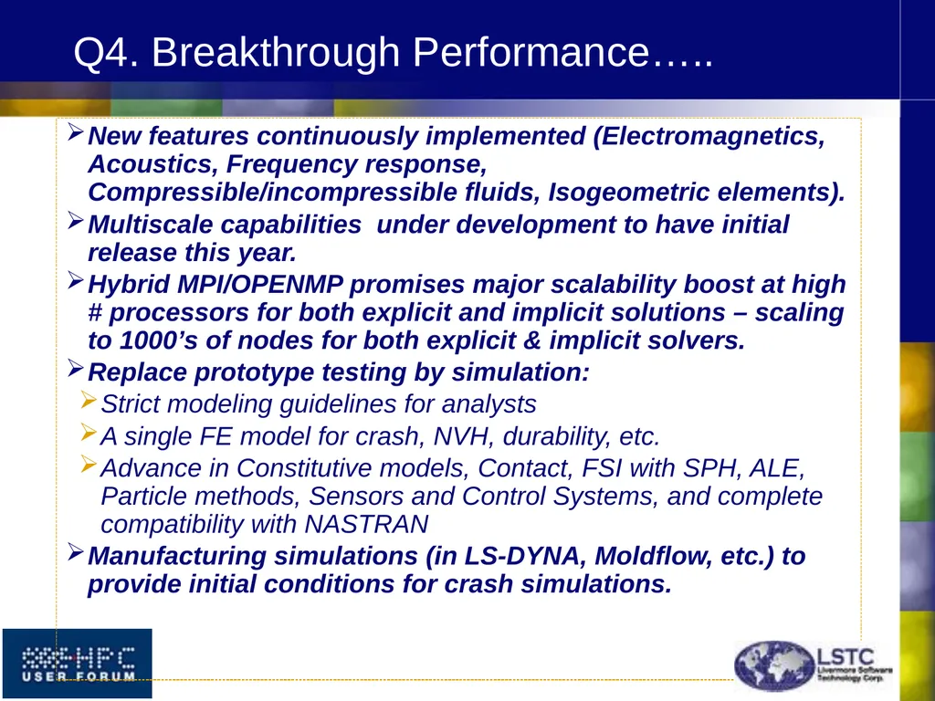 HPC USER FORUM ISV PANEL April 2010 Dearborn, MI - slide 28 of 31