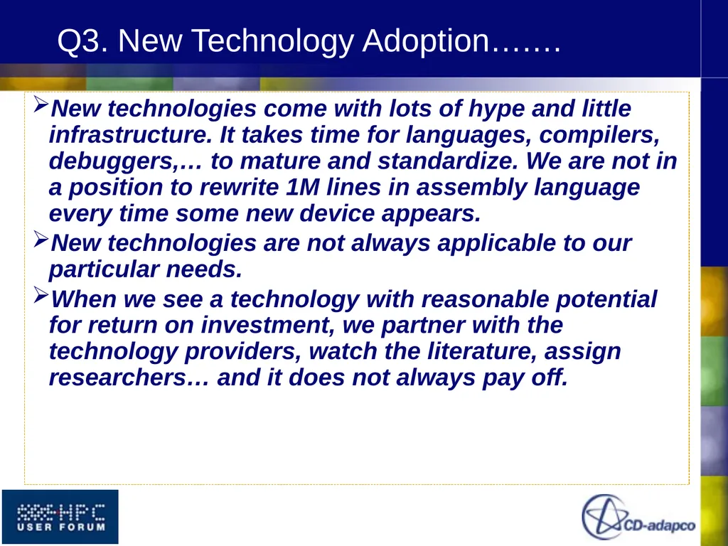 HPC USER FORUM ISV PANEL April 2010 Dearborn, MI - slide 19 of 31