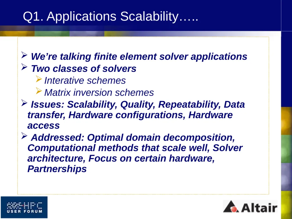HPC USER FORUM ISV PANEL April 2010 Dearborn, MI - slide 7 of 31
