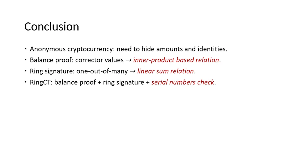 Lattice-based Zero-knowledge Proofs for Blockchain - slide 26 of 28