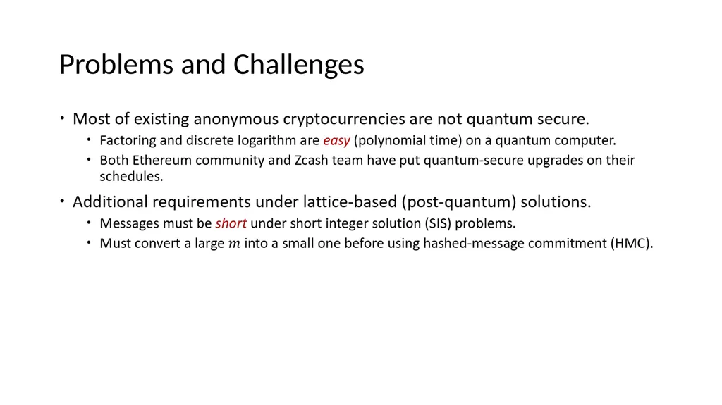 Lattice-based Zero-knowledge Proofs for Blockchain - slide 8 of 28