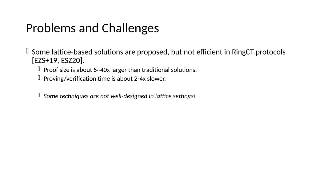 Lattice-based Zero-knowledge Proofs for Blockchain - slide 9 of 28