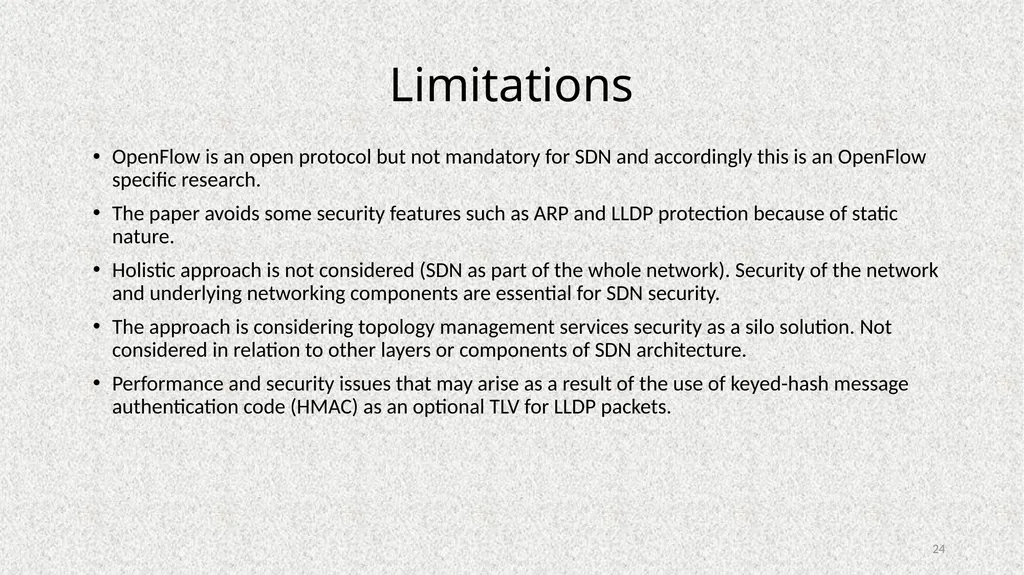 Poisoning Network Visibility in Software-Defined - slide 24 of 27