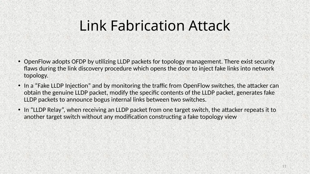 Poisoning Network Visibility in Software-Defined - slide 11 of 27