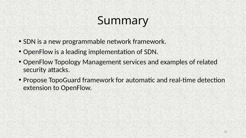 Poisoning Network Visibility in Software-Defined - slide 23 of 27