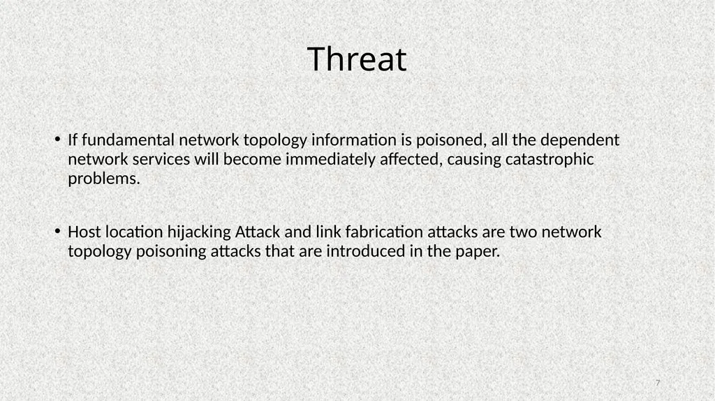 Poisoning Network Visibility in Software-Defined - slide 7 of 27