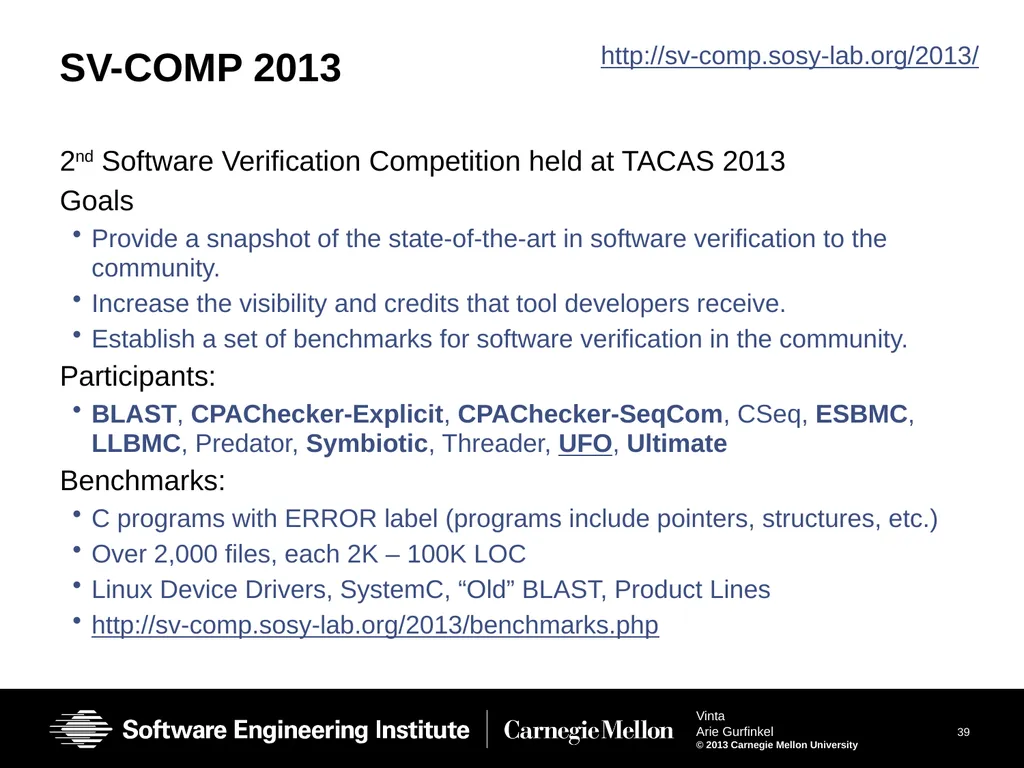 Vinta: Verification with INTerpolation and - slide 39 of 51