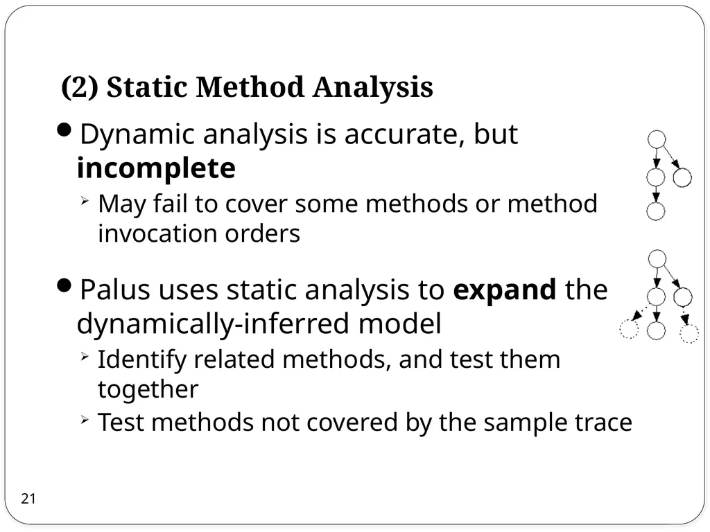Combined Static and Dynamic Automated Test - slide 21 of 43