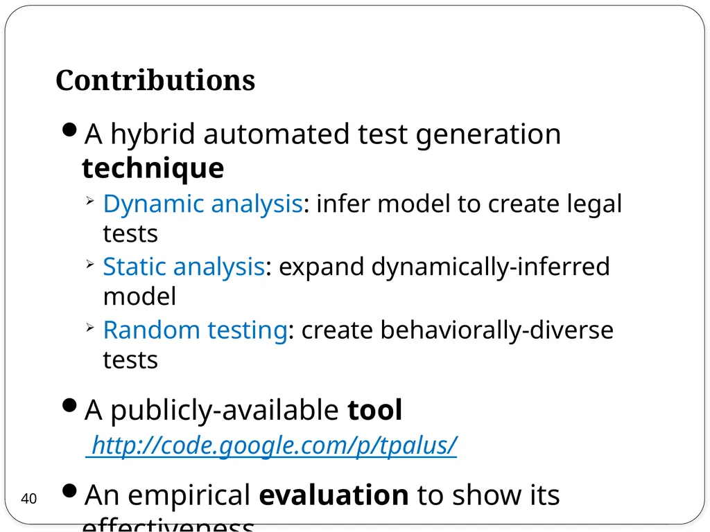 Combined Static and Dynamic Automated Test - slide 40 of 43