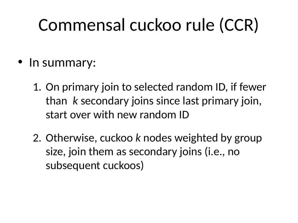 Commensal Cuckoo: Secure Group Partitioning for - slide 23 of 32