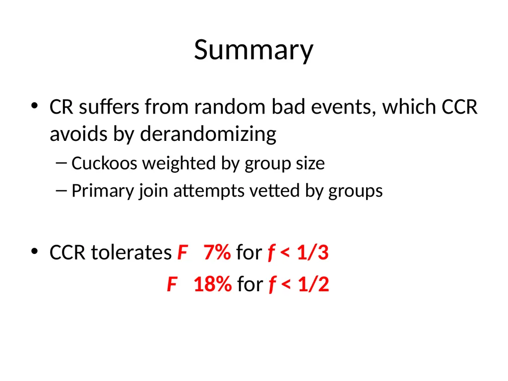 Commensal Cuckoo: Secure Group Partitioning for - slide 30 of 32