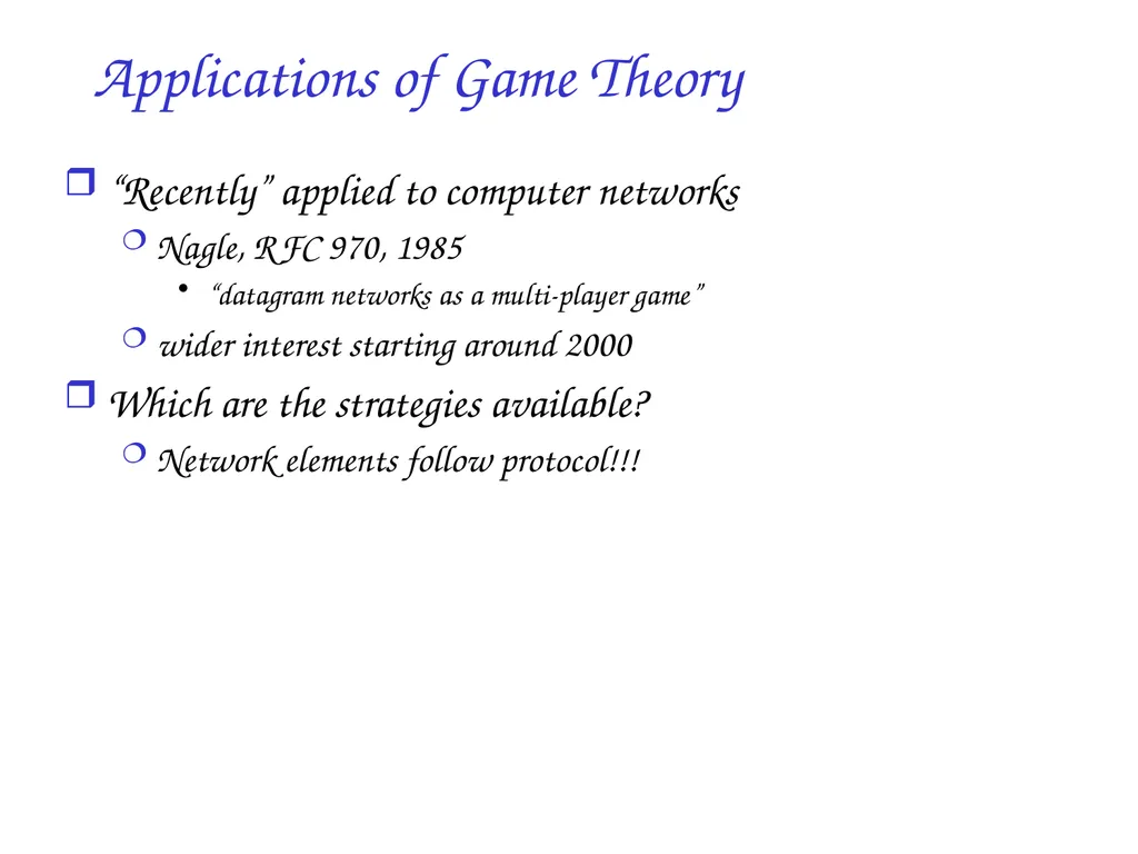 Game Theory: introduction and applications to - slide 6 of 29
