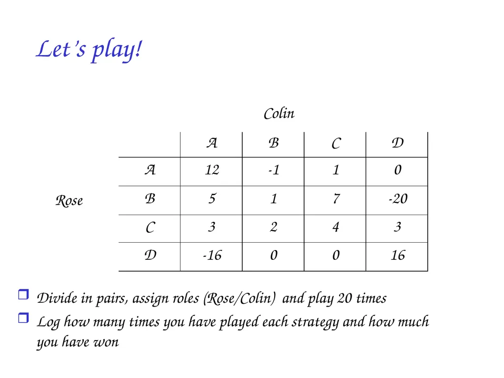 Game Theory: introduction and applications to - slide 21 of 29
