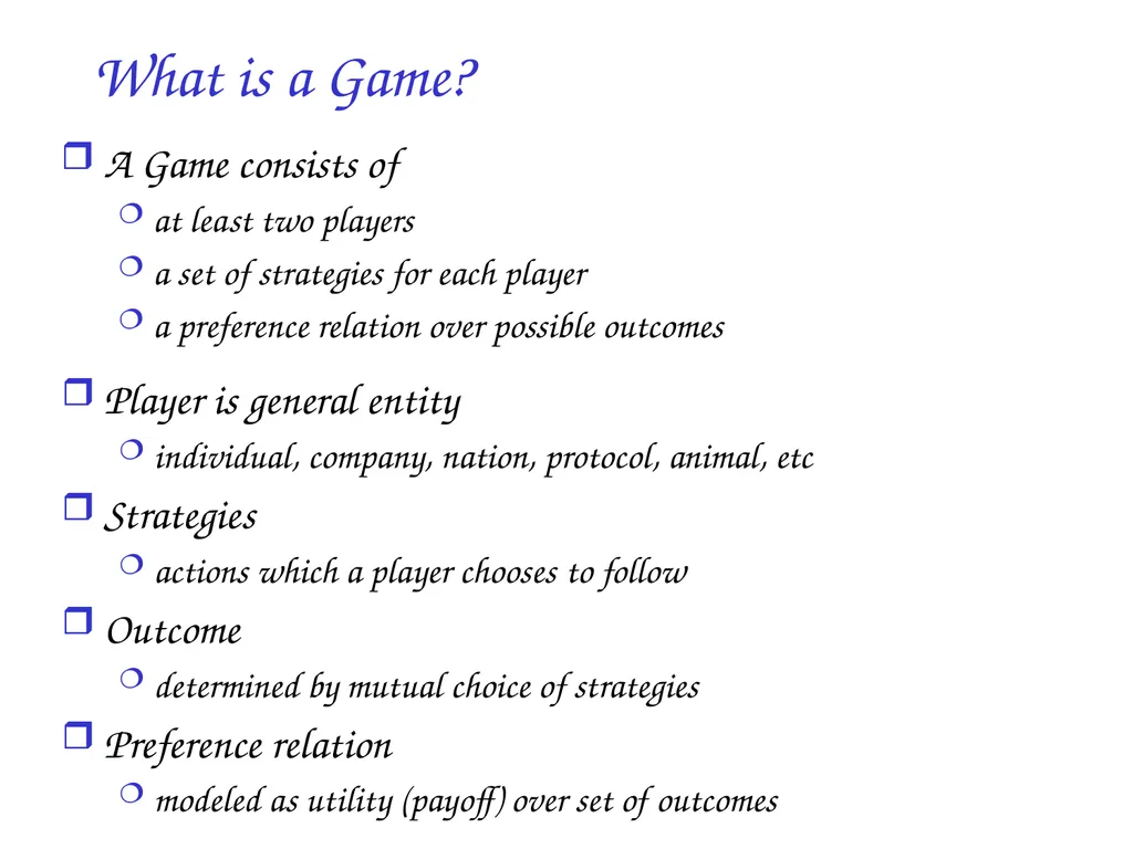 Game Theory: introduction and applications to - slide 3 of 29