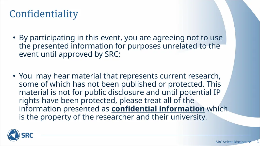 Confidentiality By participating in this event, - slide 1 of 23