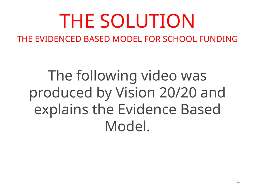 FIXING THE ILLINOIS SCHOOL FUNDING FORMULA - slide 14 of 19