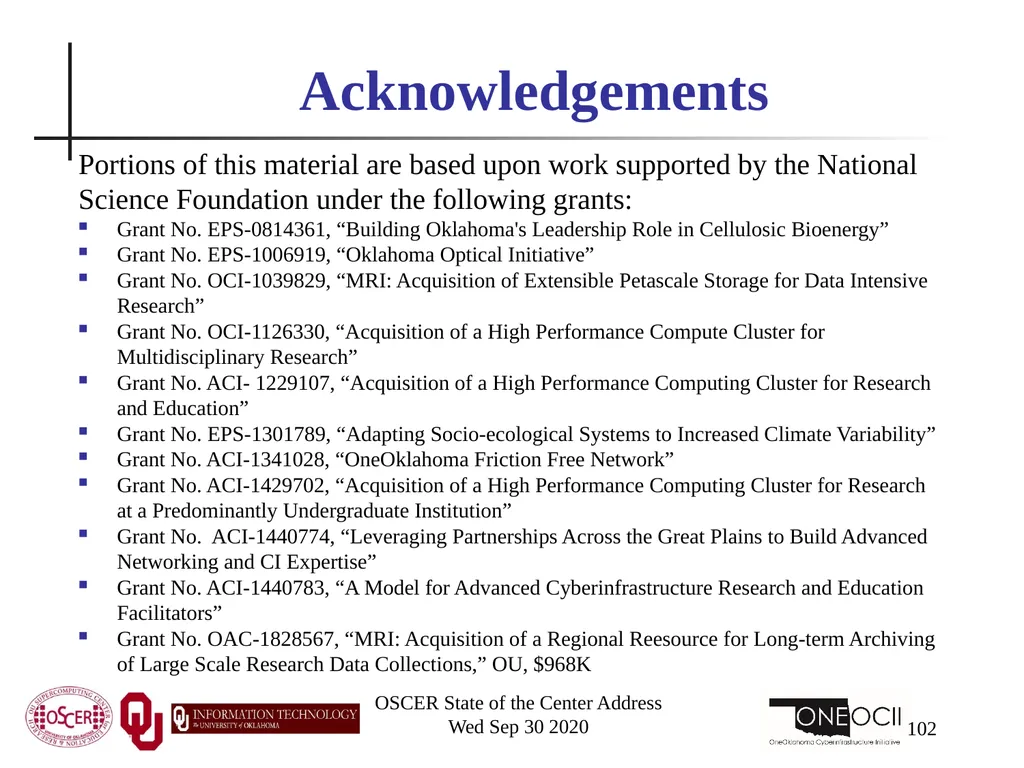 Henry Neeman, Director OU Supercomputing Center - slide 102 of 133