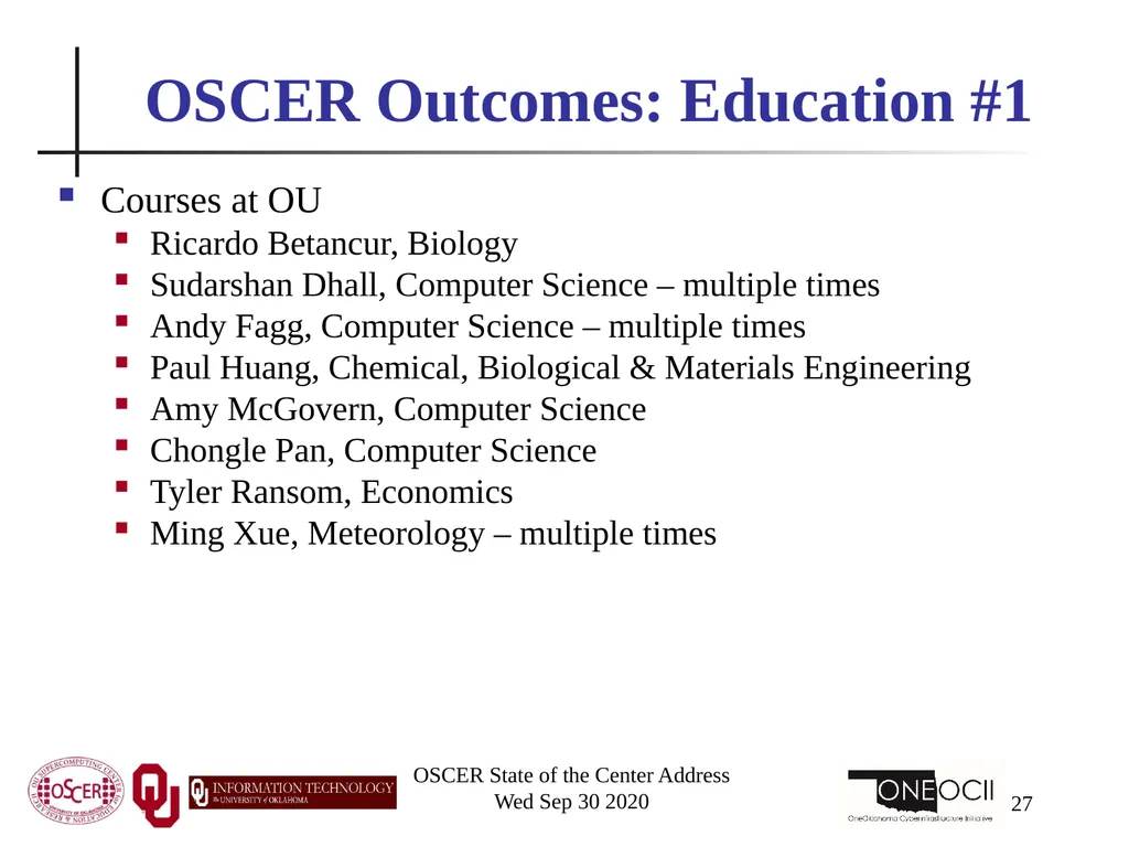 Henry Neeman, Director OU Supercomputing Center - slide 27 of 133
