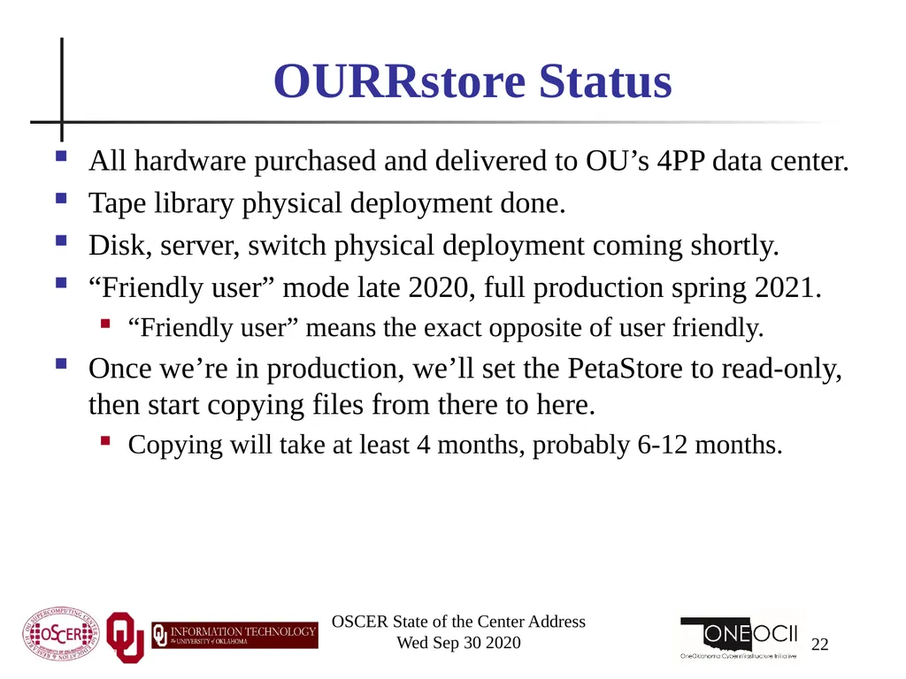 Henry Neeman, Director OU Supercomputing Center - slide 22 of 133
