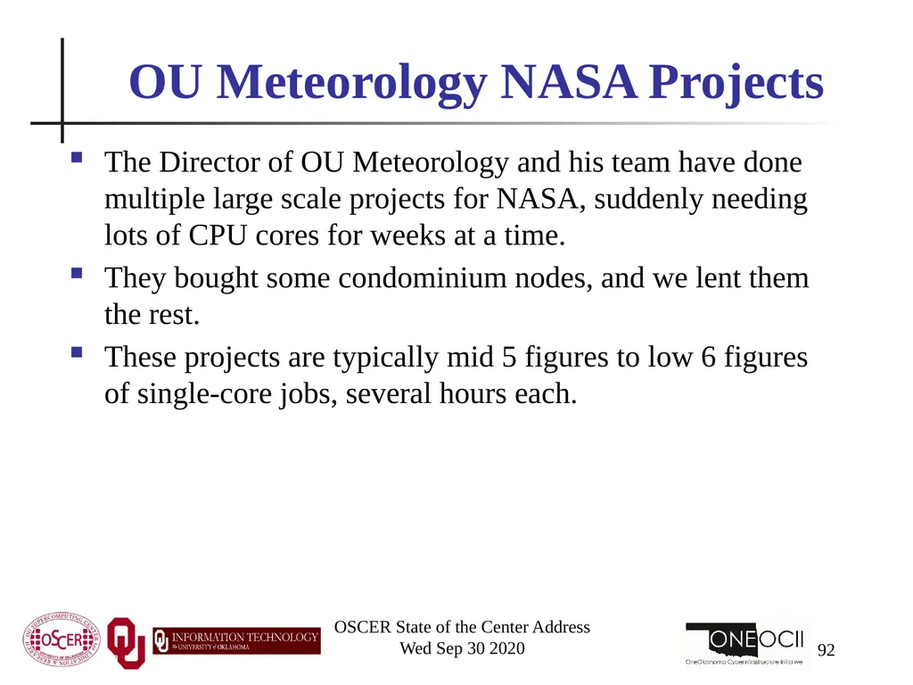 Henry Neeman, Director OU Supercomputing Center - slide 92 of 133