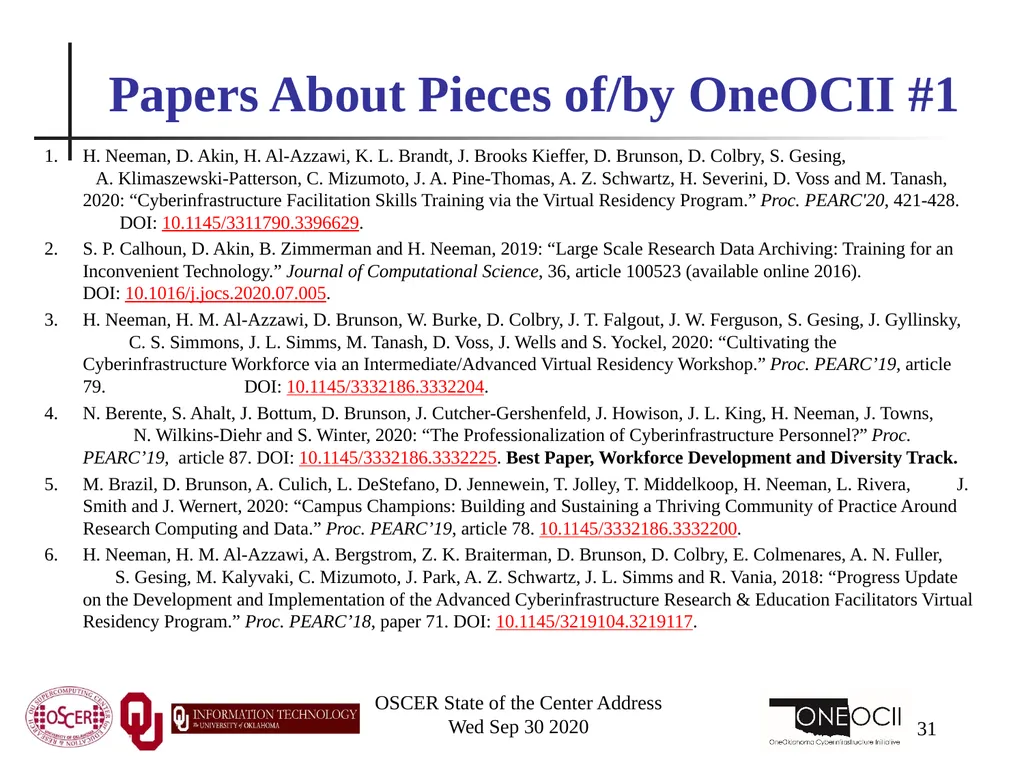 Henry Neeman, Director OU Supercomputing Center - slide 31 of 133